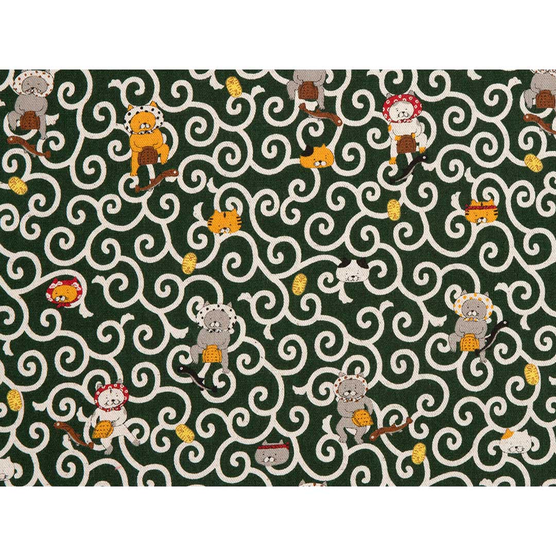 唐草ネコ　50ｃｍ単位