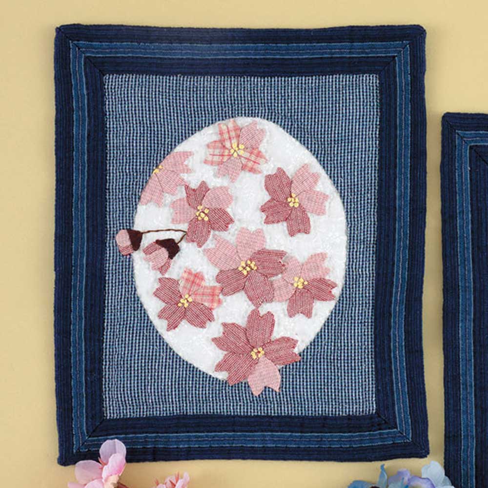 阿波しじら織 ミニタペストリー［桜］