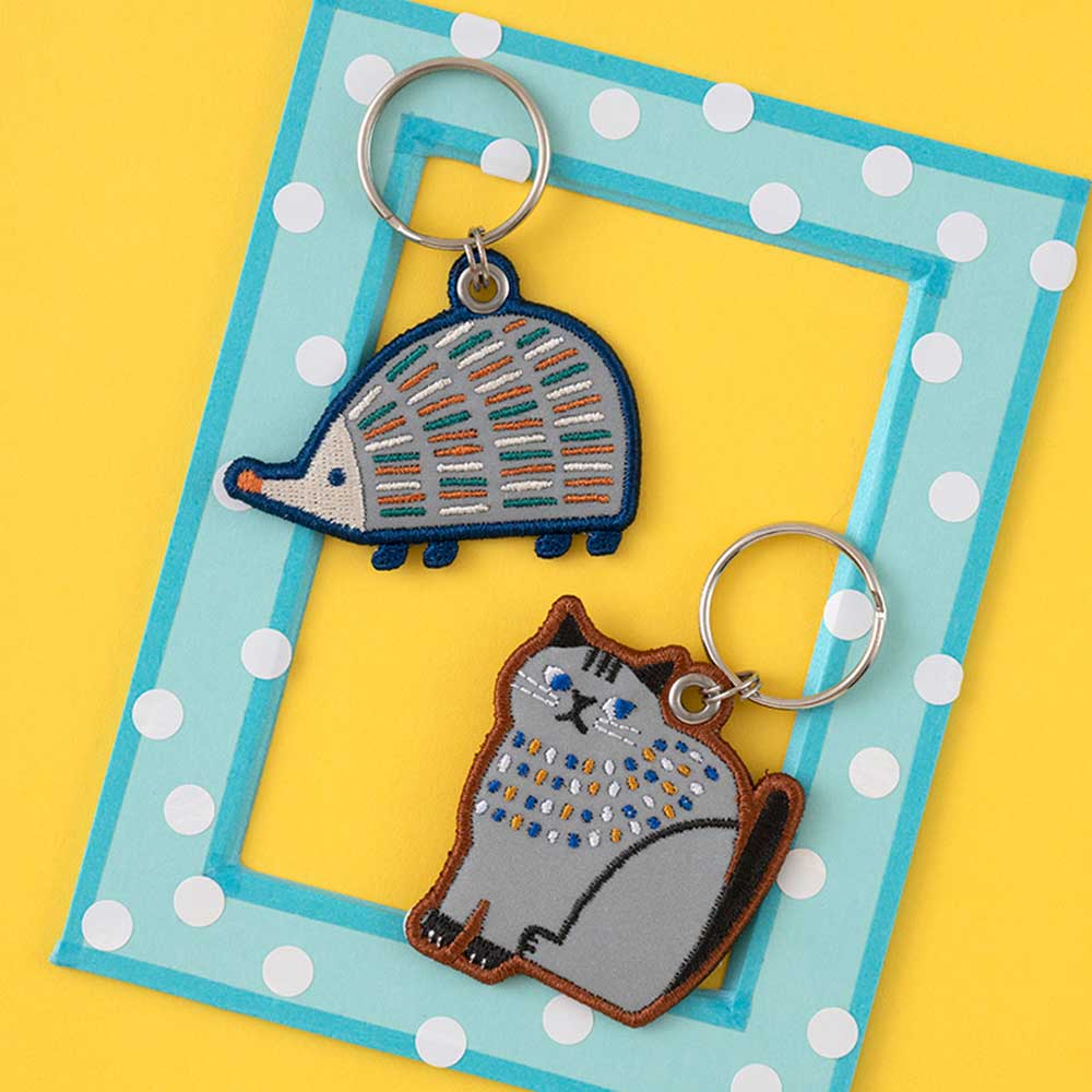 リフレクター刺繍キーリング２個セット