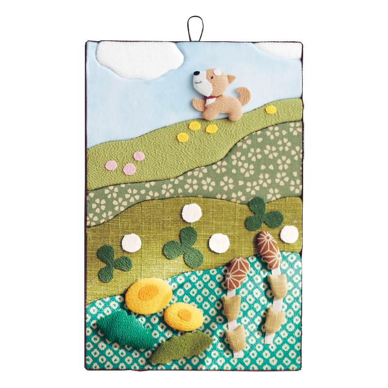 わんこのきめこみ手作りキット　春の土手