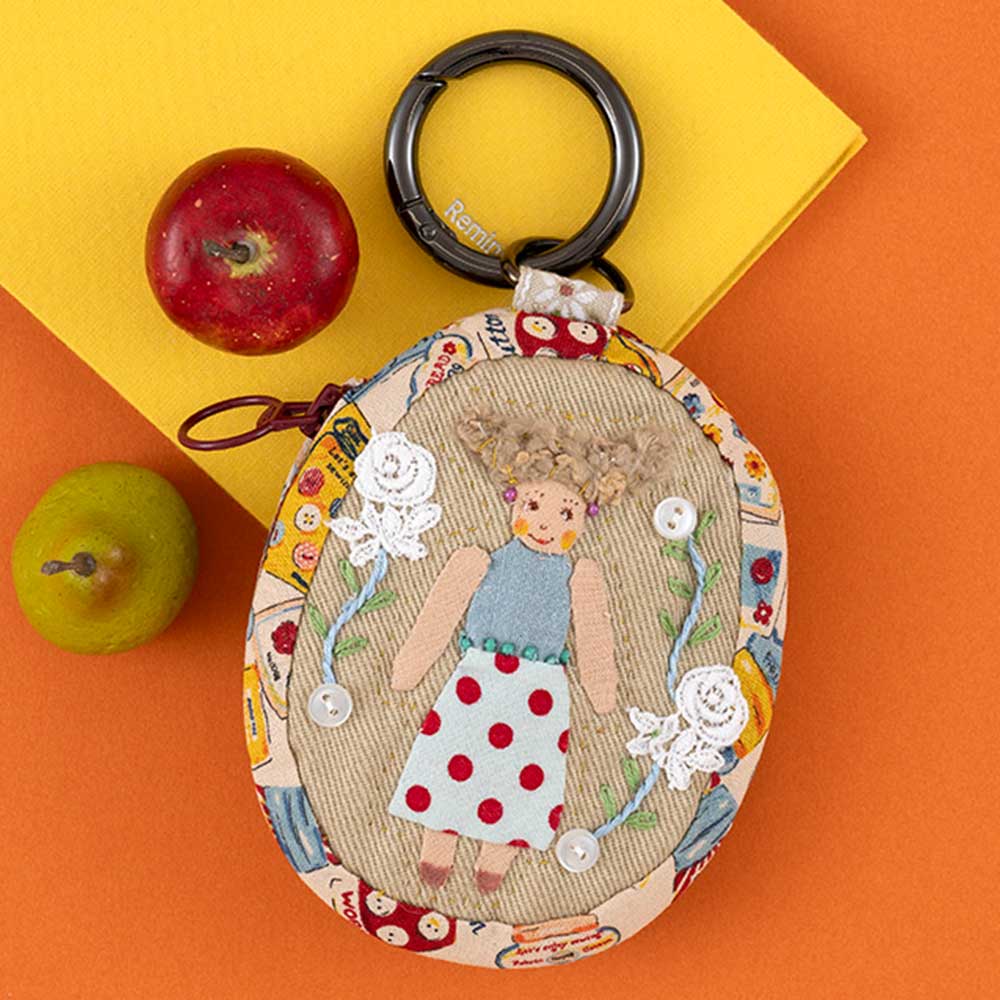 ドールアップリケのキーリング