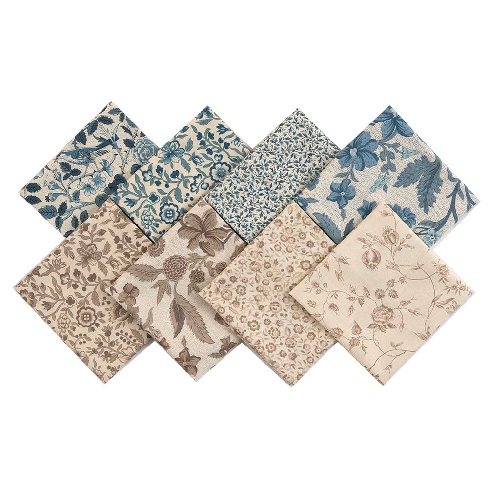 フレンチジェネラルコレクション8枚セット［シエルブルー＆ベージュ］