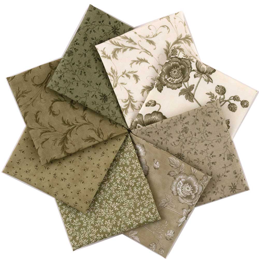 ヴィンテージリネン8枚セット［メドウグリーン］