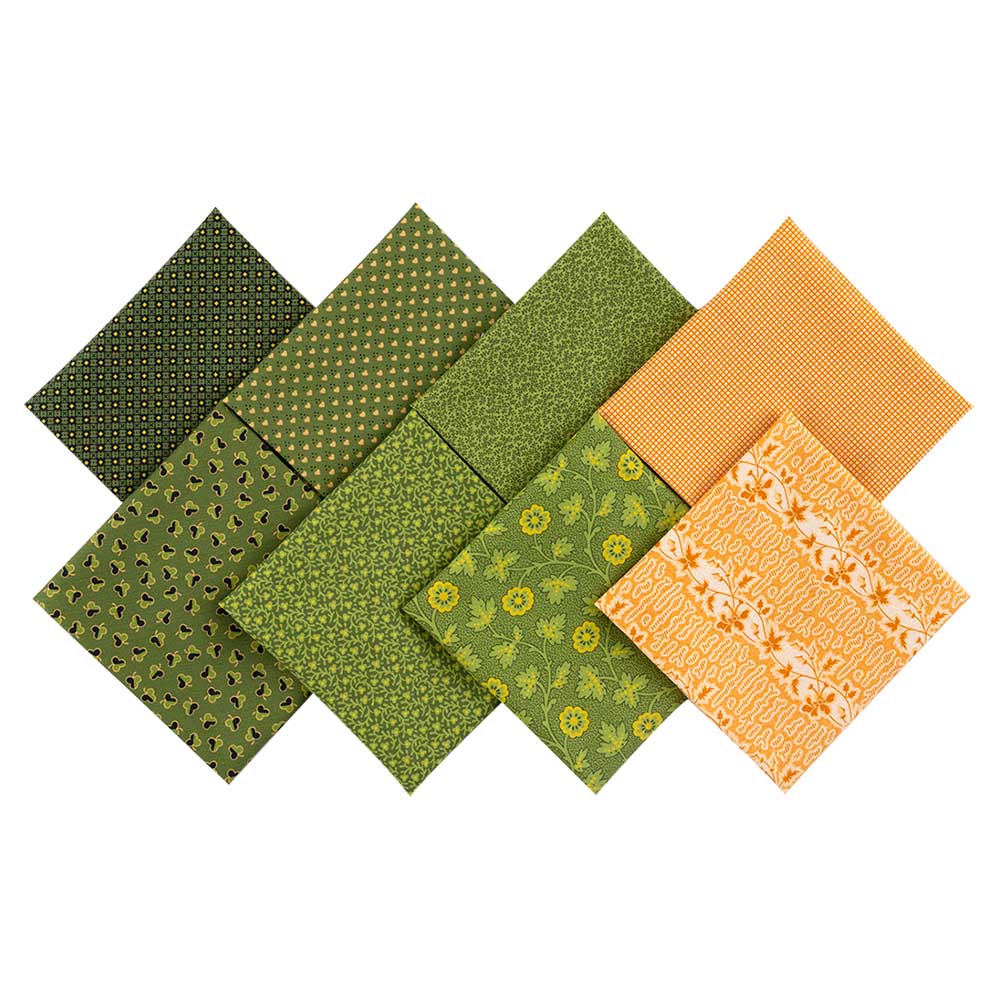 サリーズ・ステッチ8枚セット［グリーン系］