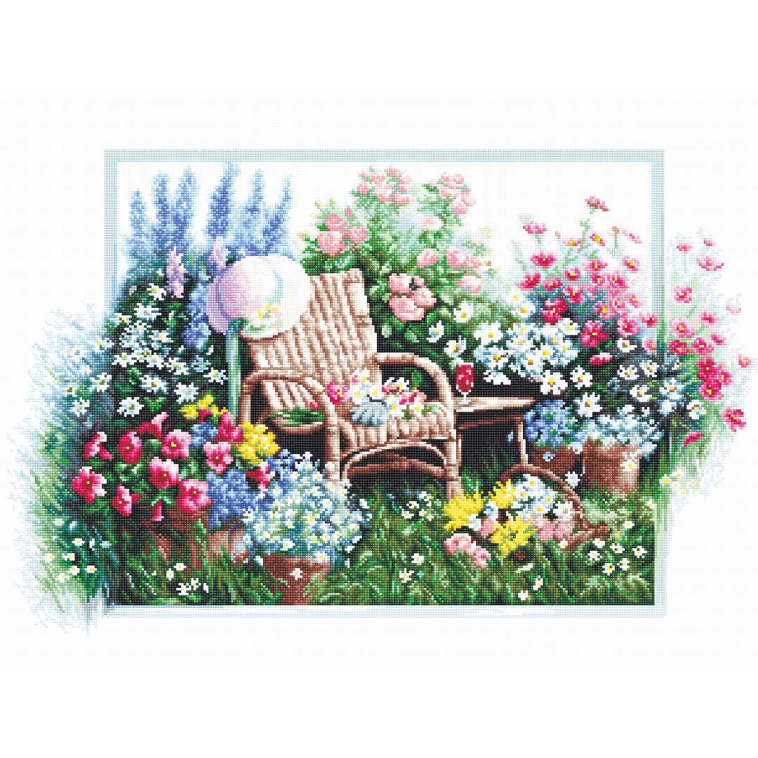 クロスステッチキット「ブルーミングガーデン」
