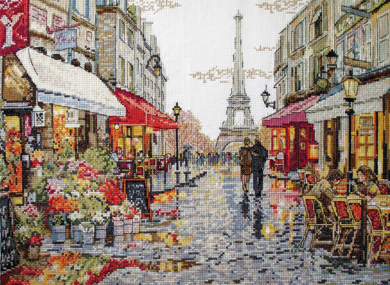 クロスステッチキット「フラワーショップ」