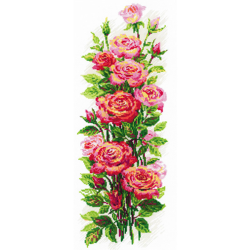 クロスステッチキット「ブルーミングローズ」
