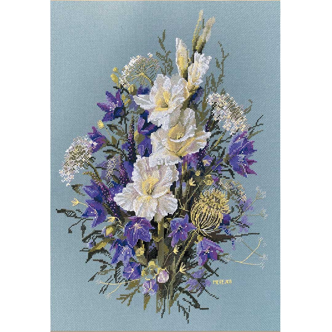 クロスステッチキット「ホワイトグラジオラス」