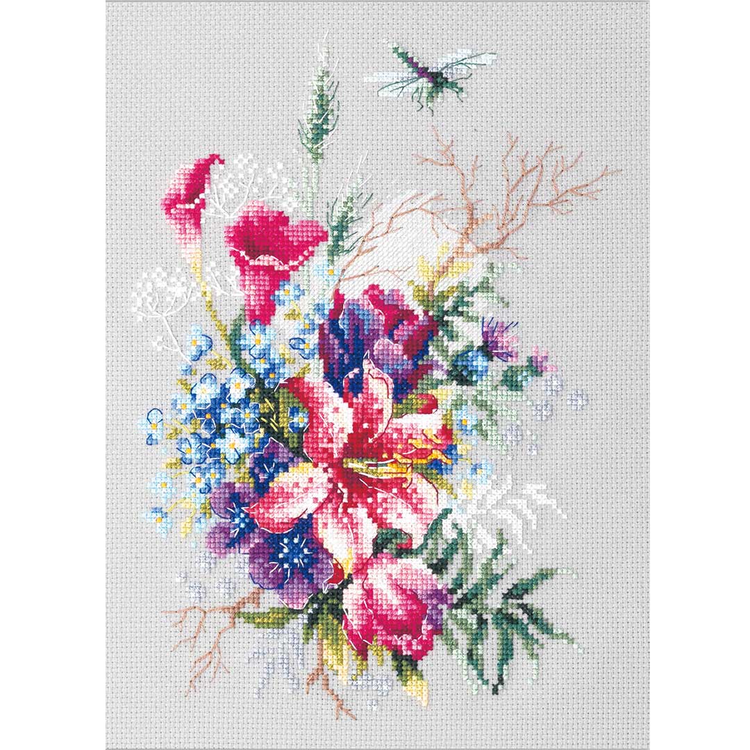 クロスステッチキット「チューリップとユリ」