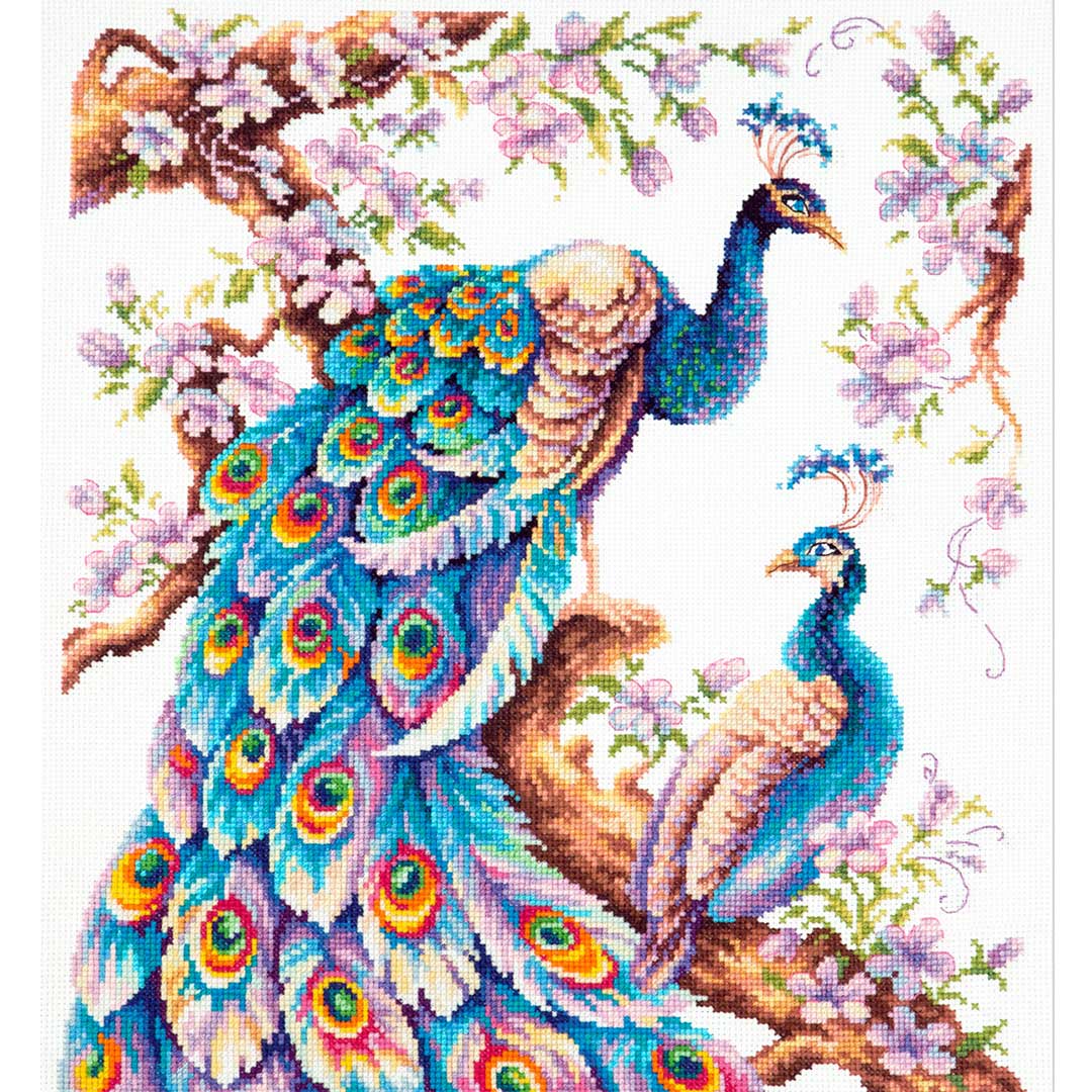 クロスステッチキット「孔雀」
