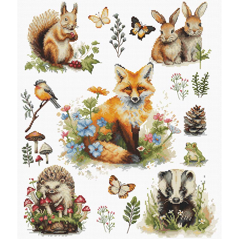 クロスステッチキット「フォレストアニマル」