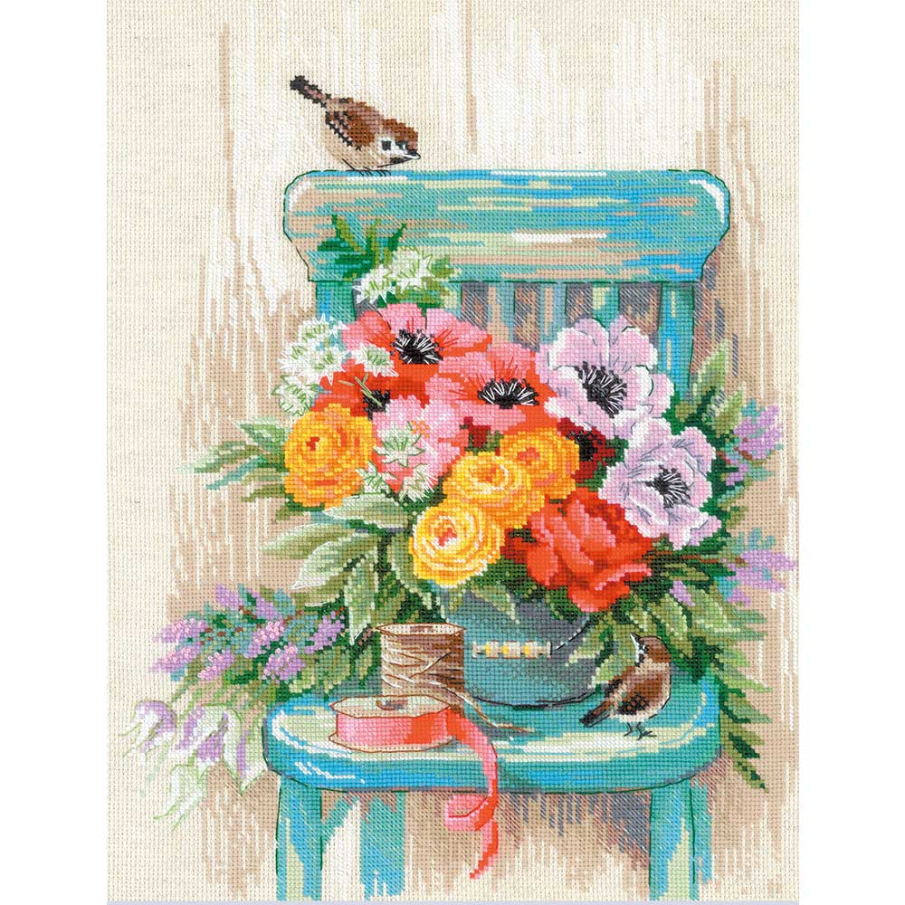 クロスステッチキット［ガーデンフラワー］
