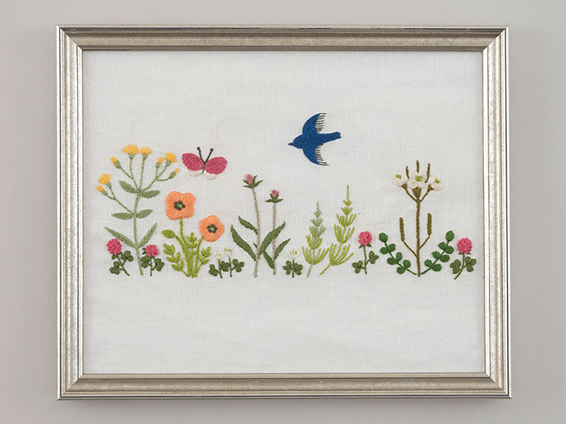 春の野原～ささきみえこ『散歩で見つけた草花刺しゅう』刺しゅうキットシリーズ