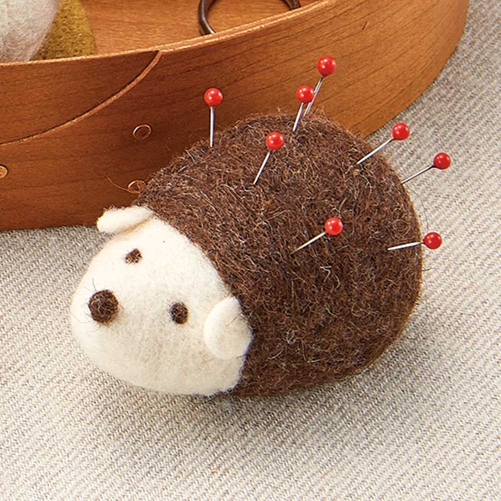 羊毛フェルトピンクッション［はりねずみ］