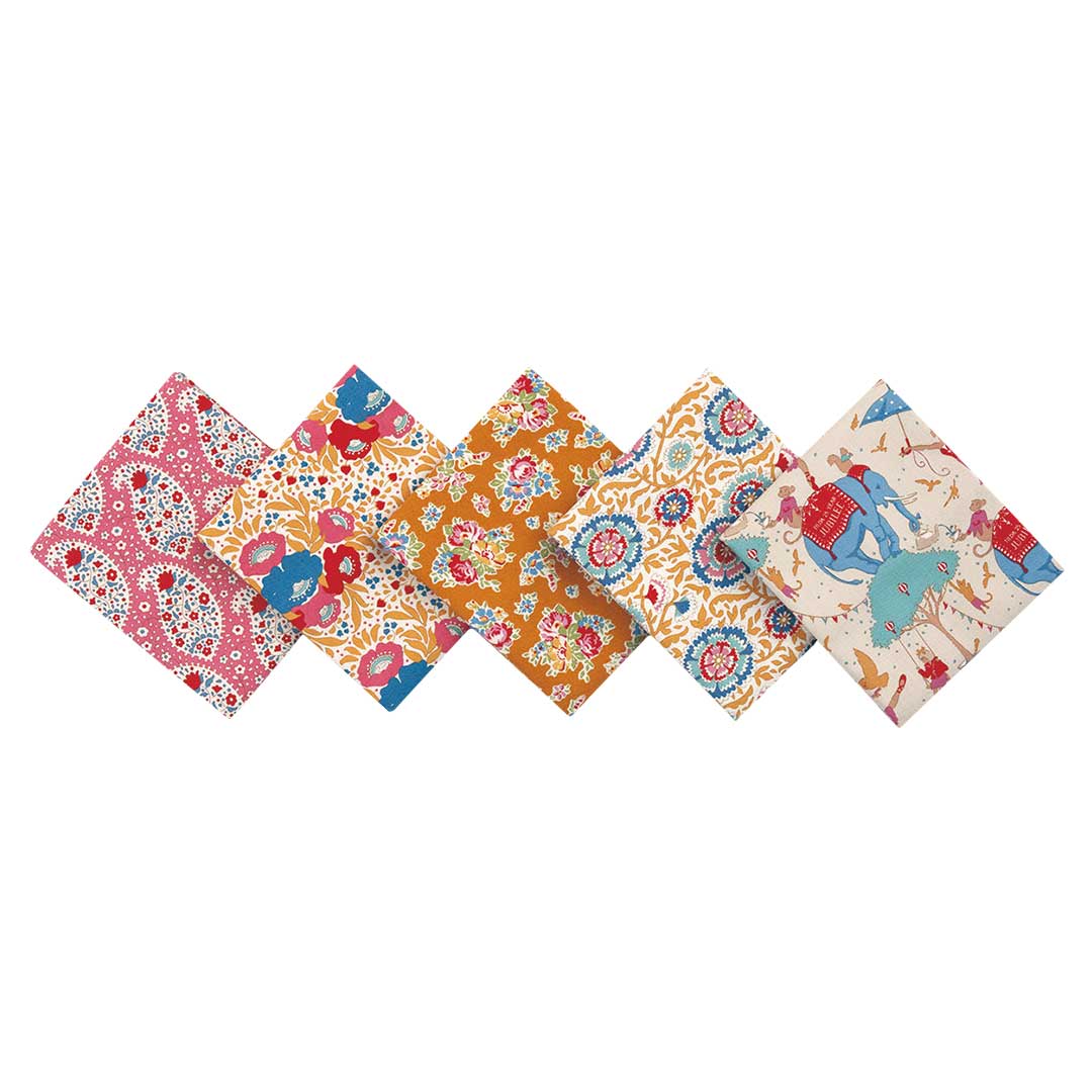 ジュビリー　5枚セット［ピンク＆マスタード］