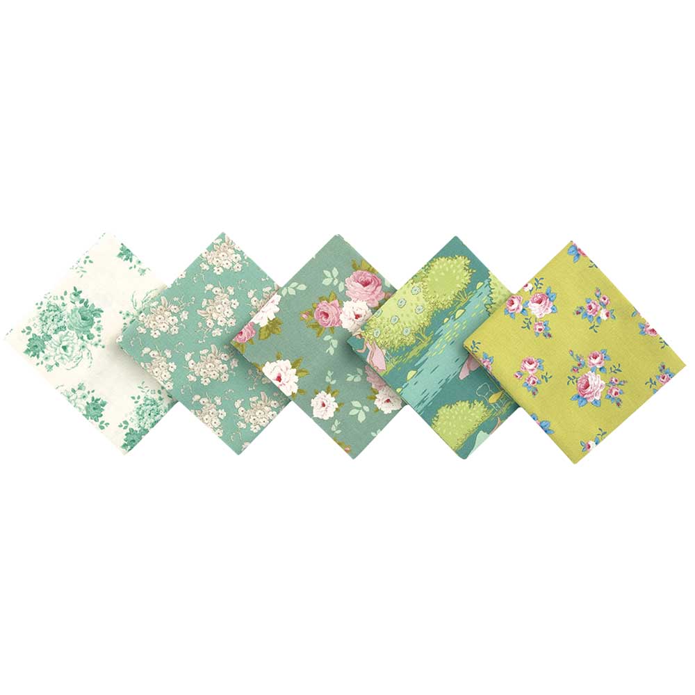 サンデーブランチ5枚セット［ライム＆ティール］