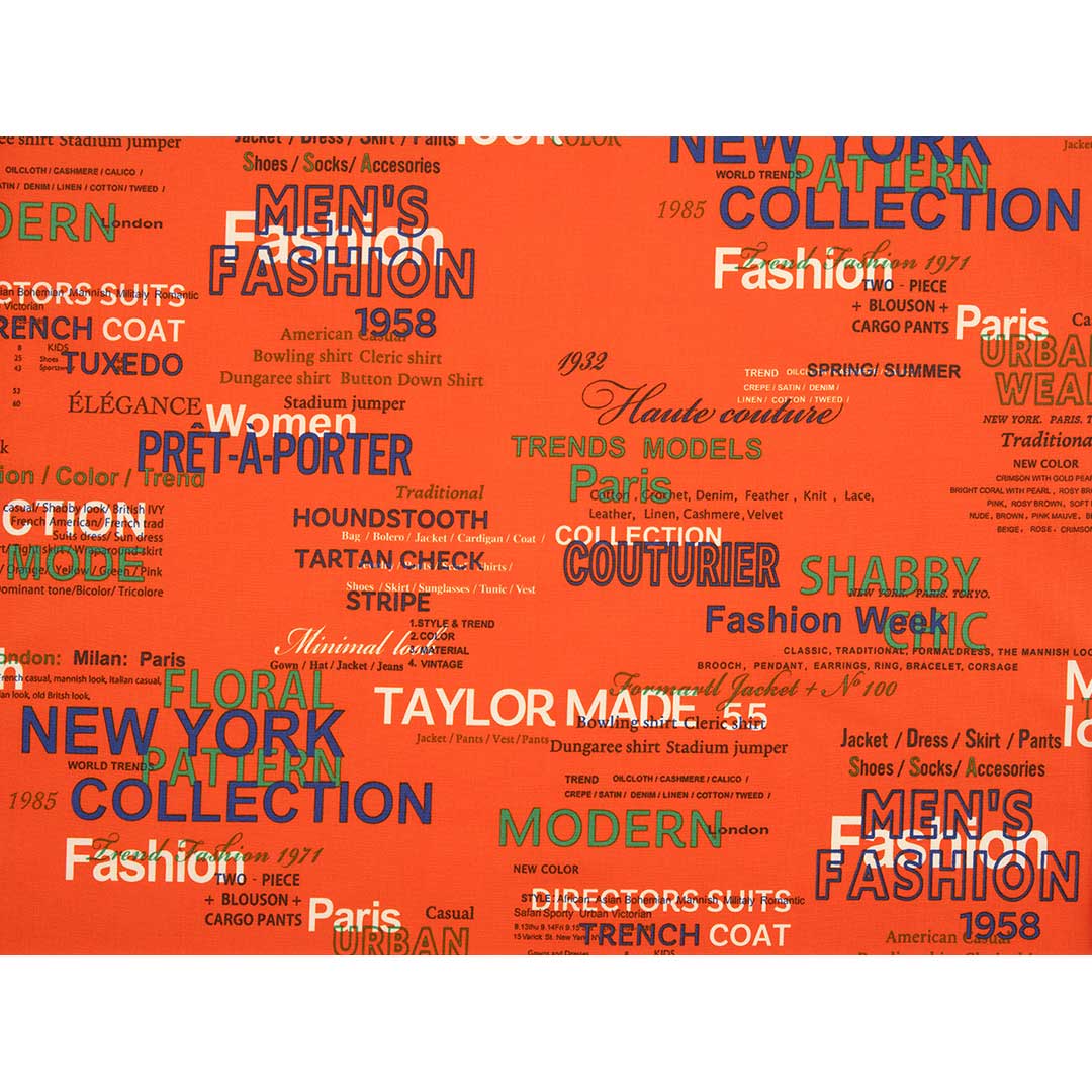 ファッションワード　50ｃｍ単位　オレンジ