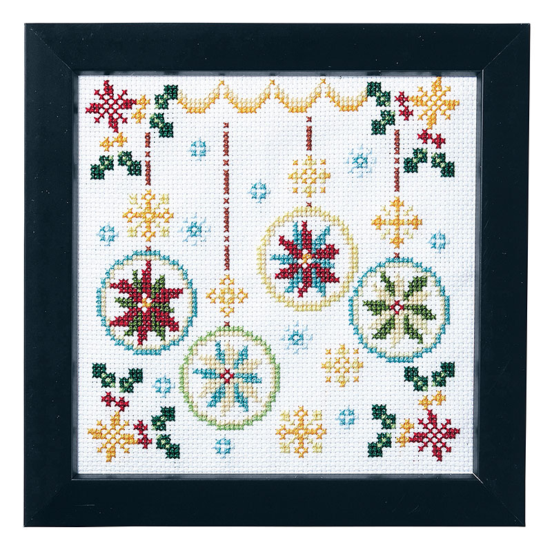 モダンアートなクロスステッチ「クリスマスオーナメント」
