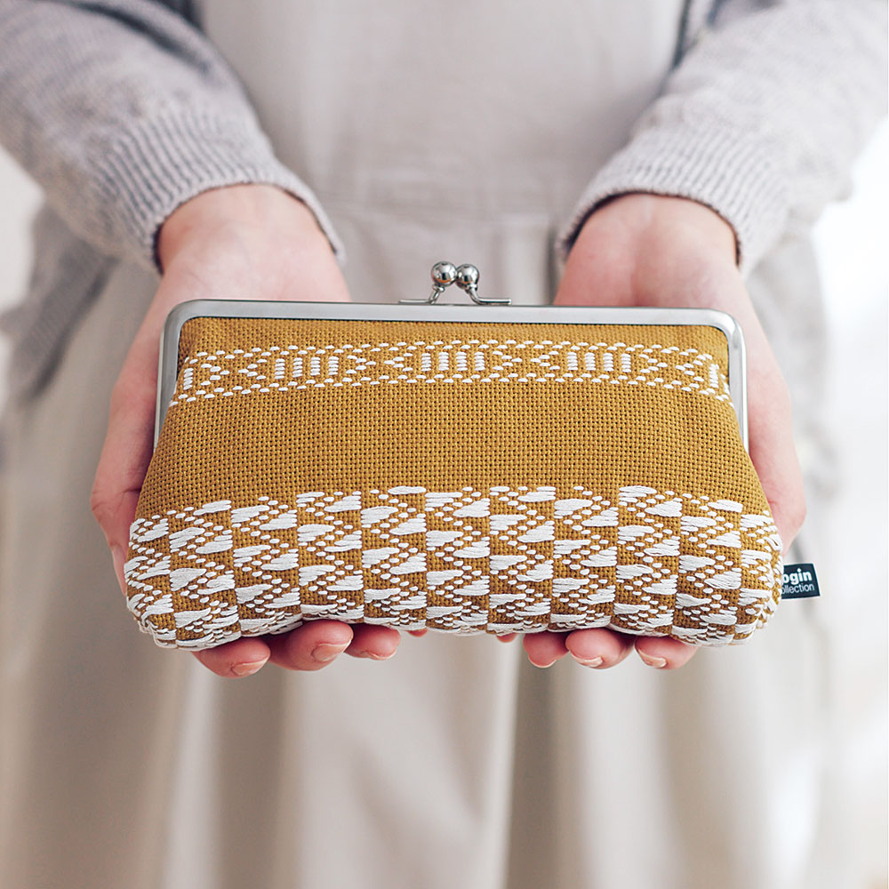 津軽こぎん刺し模様手作りキット　がま口ペンケース