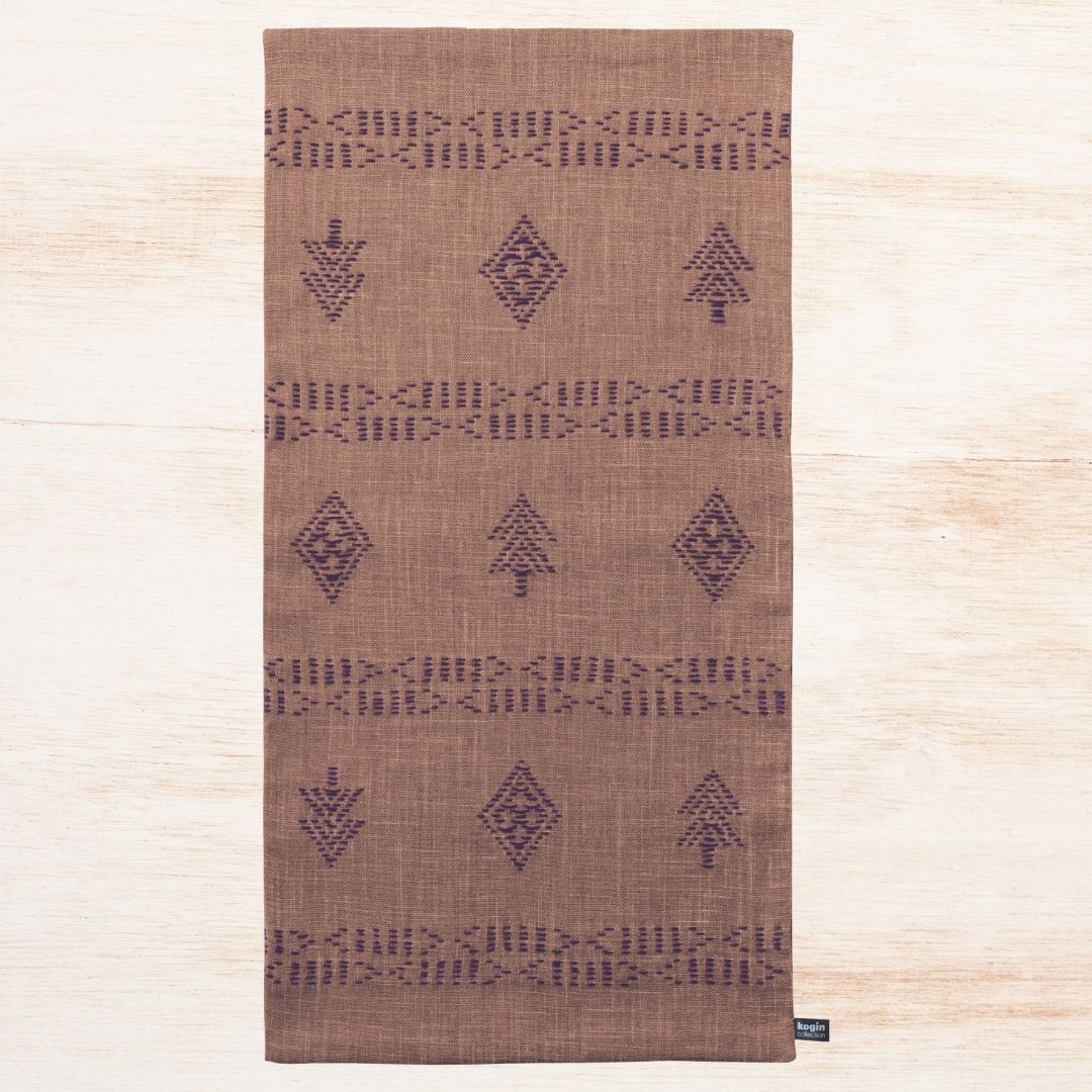 こぎん模様の刺し子クロス きこりのウッド柄ライナー