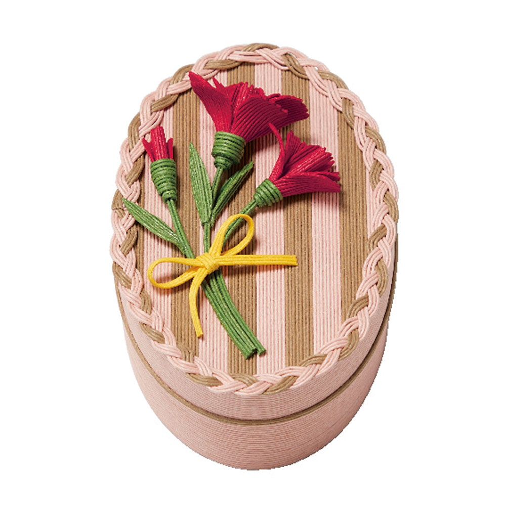 クラフトテープで作るお花の小箱　［カーネーション］