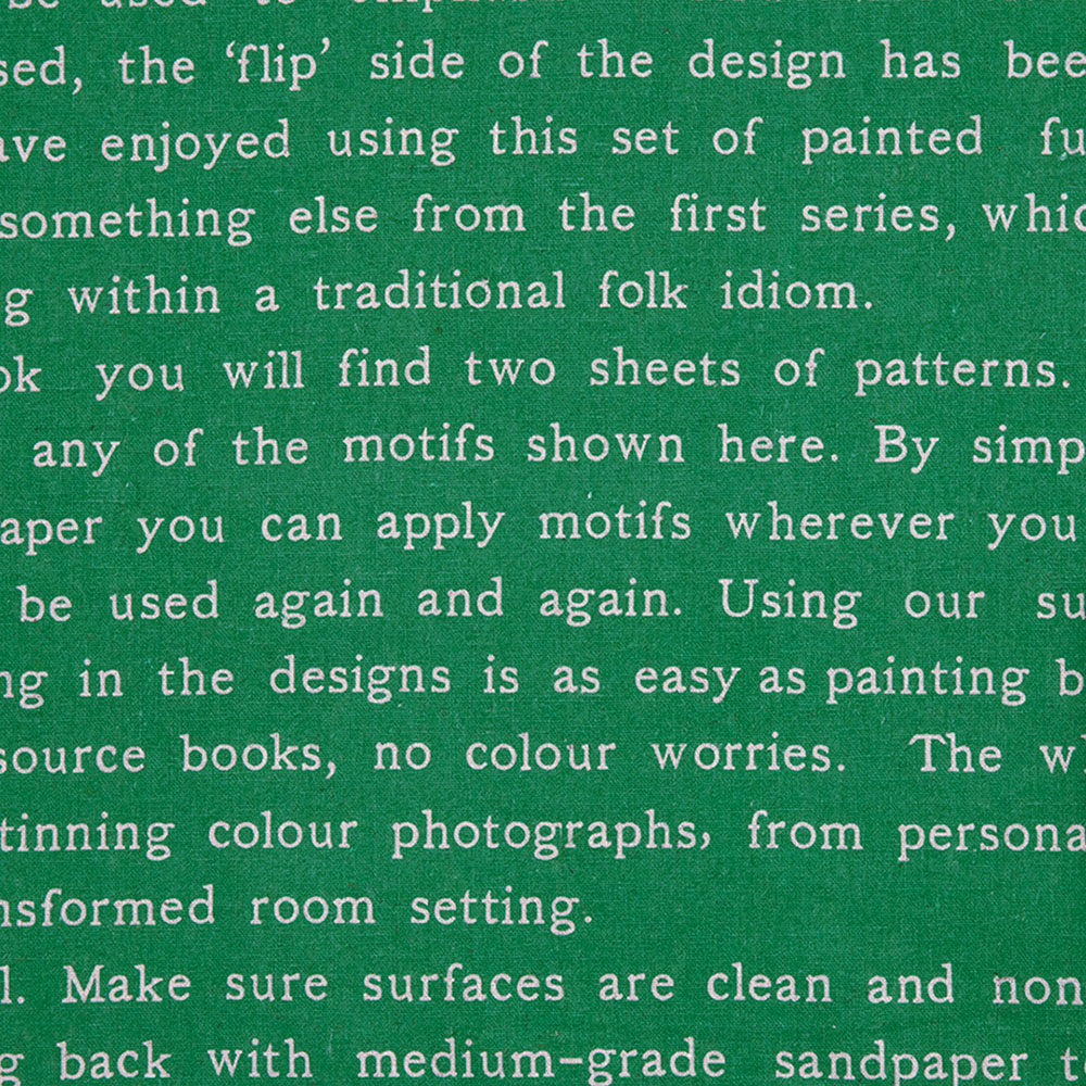 ＊綿麻クロス［英字］1ｍ単位　グリーン