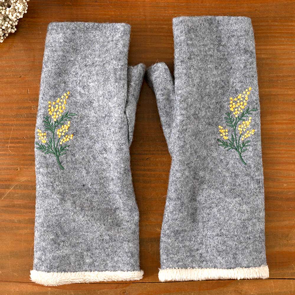 指ぬき手袋［プラックドミモザ］