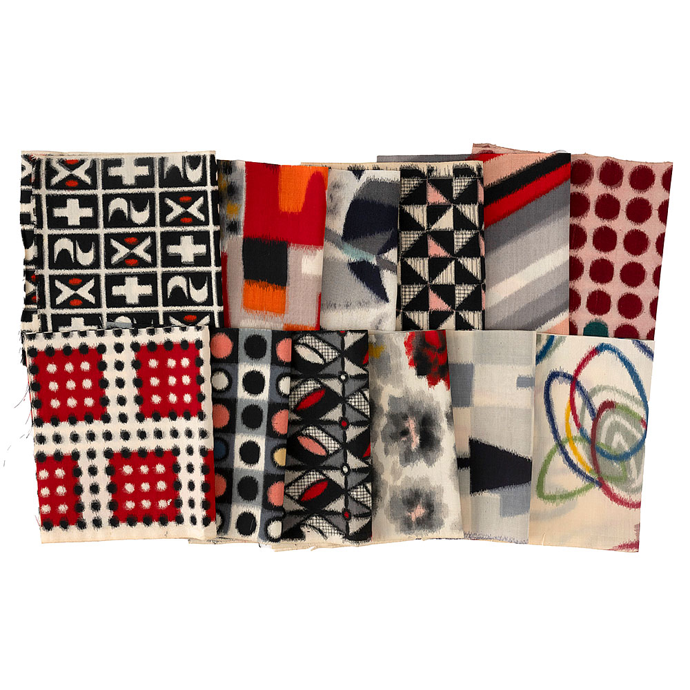 福田浩子さんセレクト 銘仙のカットクロス12枚セット