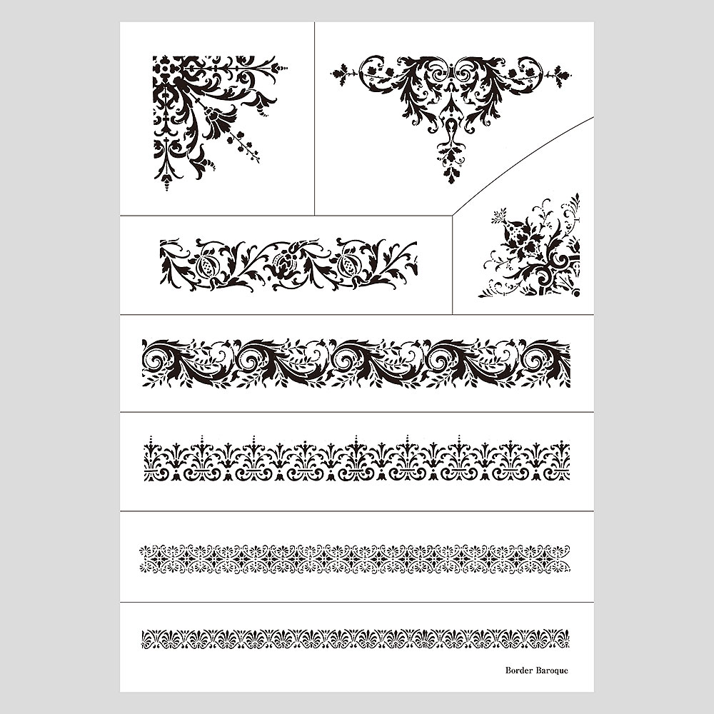 シルクスクリーン「ボーダー バロック」