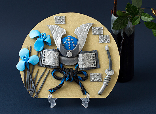 レッスンレシピ兜（半月型台座）