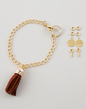 タッセルバッグチャーム・ブラウン（パーツ付）