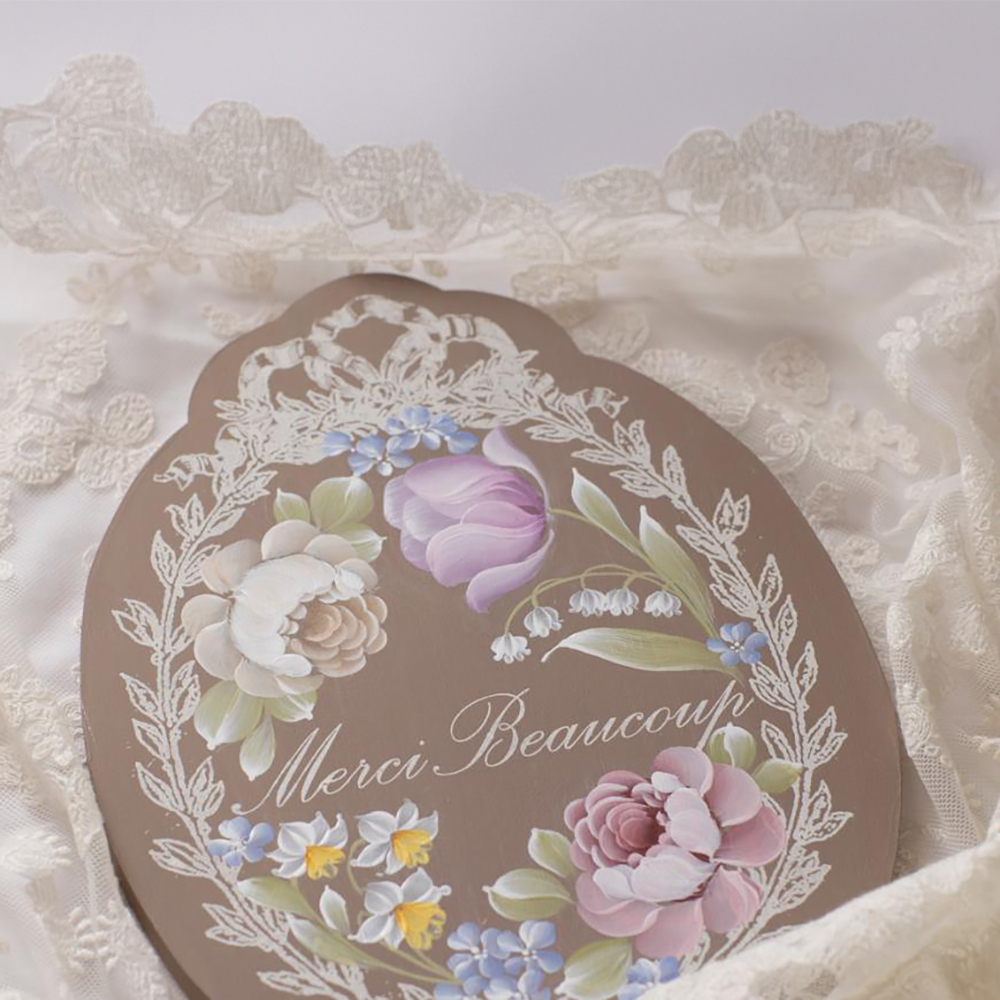 川島詠子の「春のメルシープレート」を描く ・素材セット