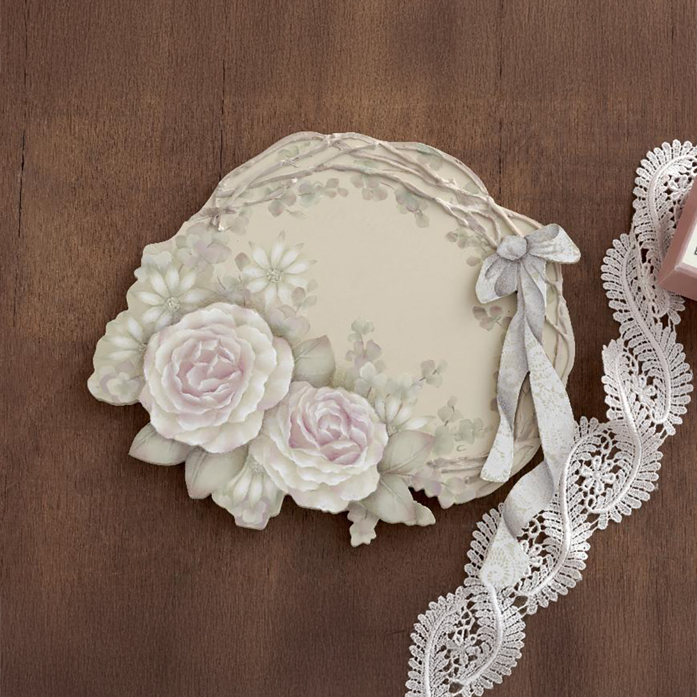 片山智桂子の「ナチュラルフローラルリース」を描く ・素材セット