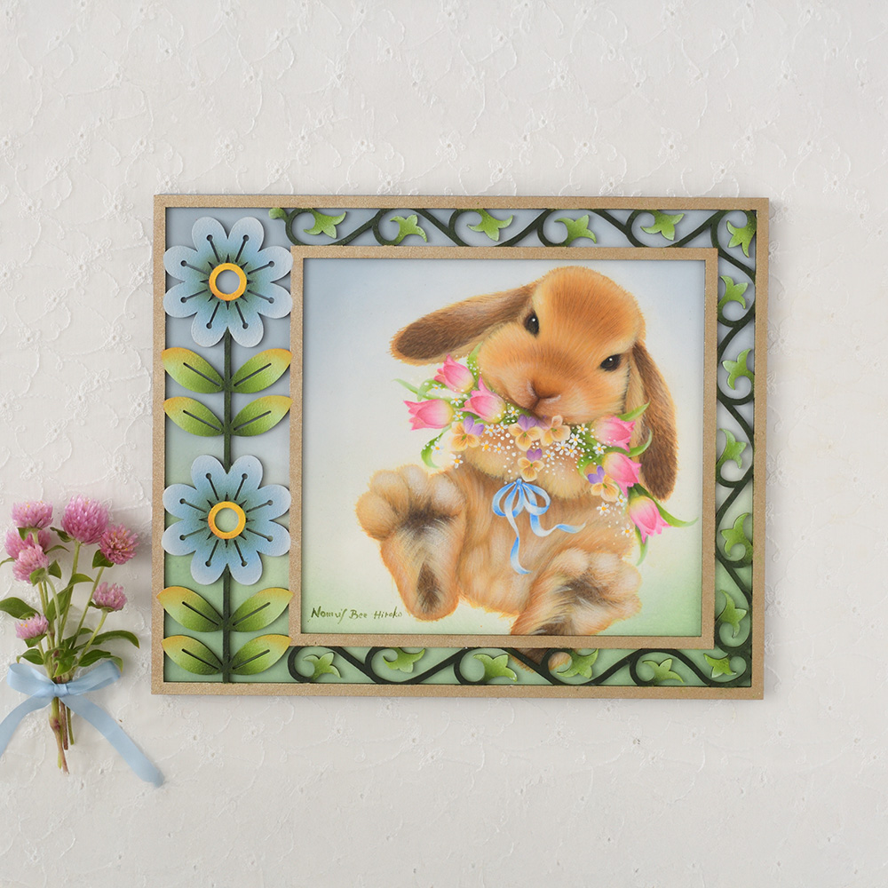 のむらひろこの「ふわふわ子ウサギ」を描く ・素材セット