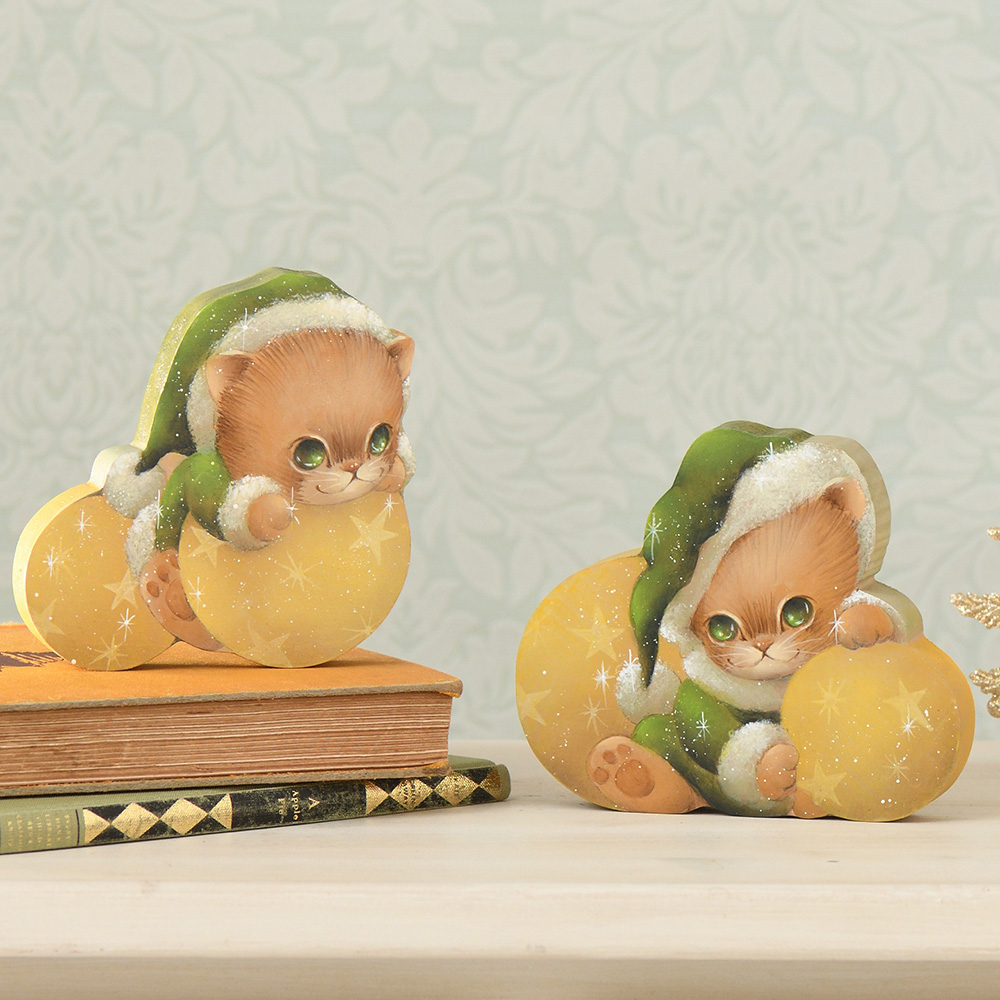 瀬戸山桂子の「Les chatons de Noel クリスマスの子猫」を描く・素材セット