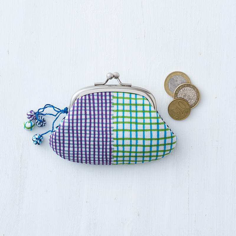 越膳夕香さんのがまぐちキット 脇まちつきのコインケース