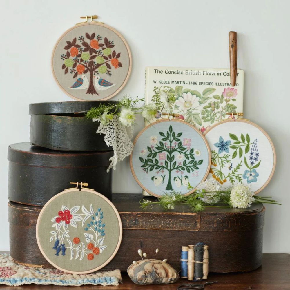 マカベアリスさんのウール刺繍 Peaceful scenery 穏やかな風景 4種おまとめセット