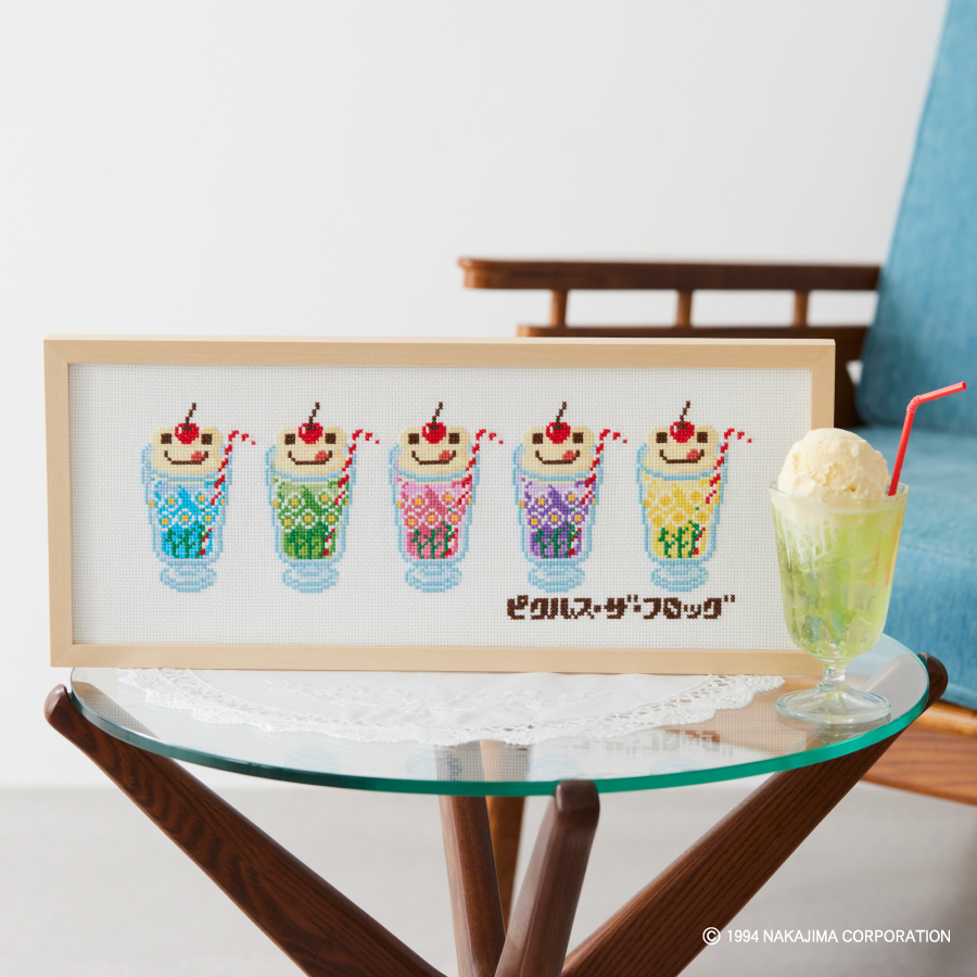 かえるのピクルス クロスステッチキット [クリームソーダ]