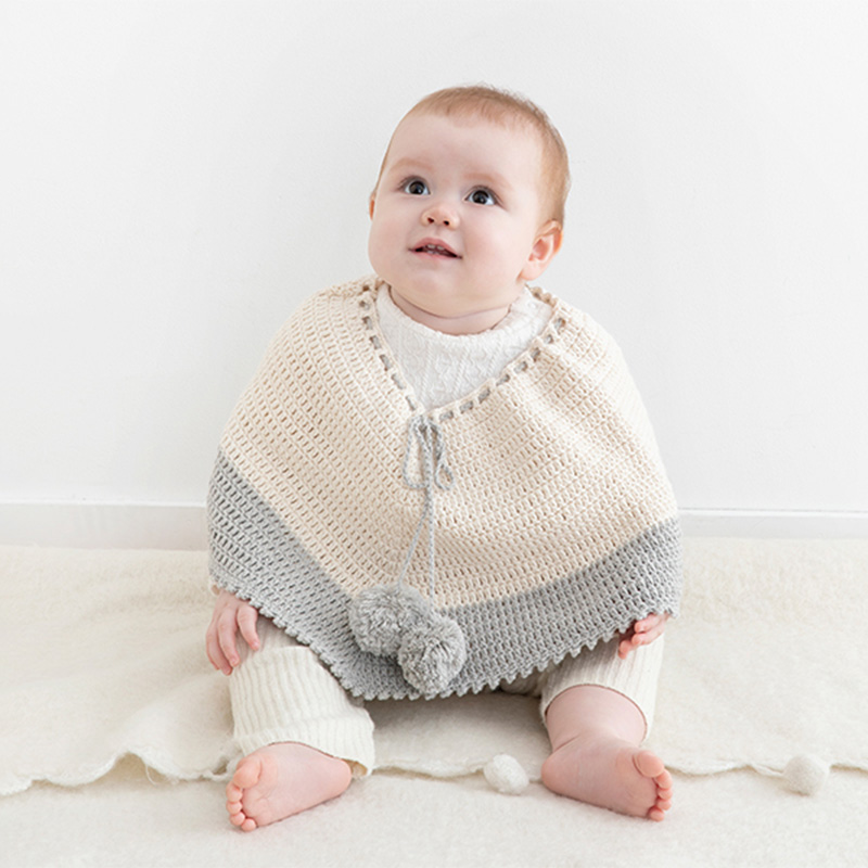 Little Lion 肌に優しいコットン糸で作る ベビーポンチョ