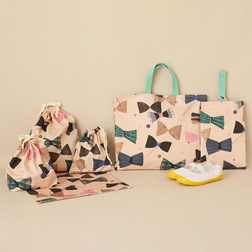 nunocoto fabric 入園・入学グッズ手作りキット6点セット［リボントルテ／フランボワーズ］