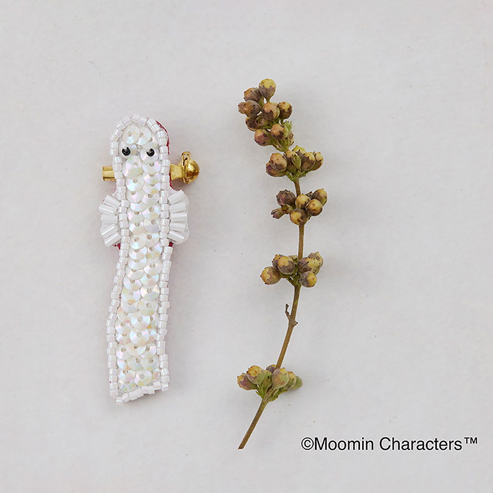 ムーミン ビーズ刺しゅうブローチ〈ニョロニョロ〉