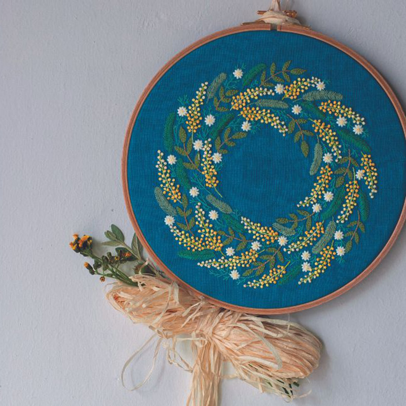 yulaさんの刺繍枠 [ミモザ]