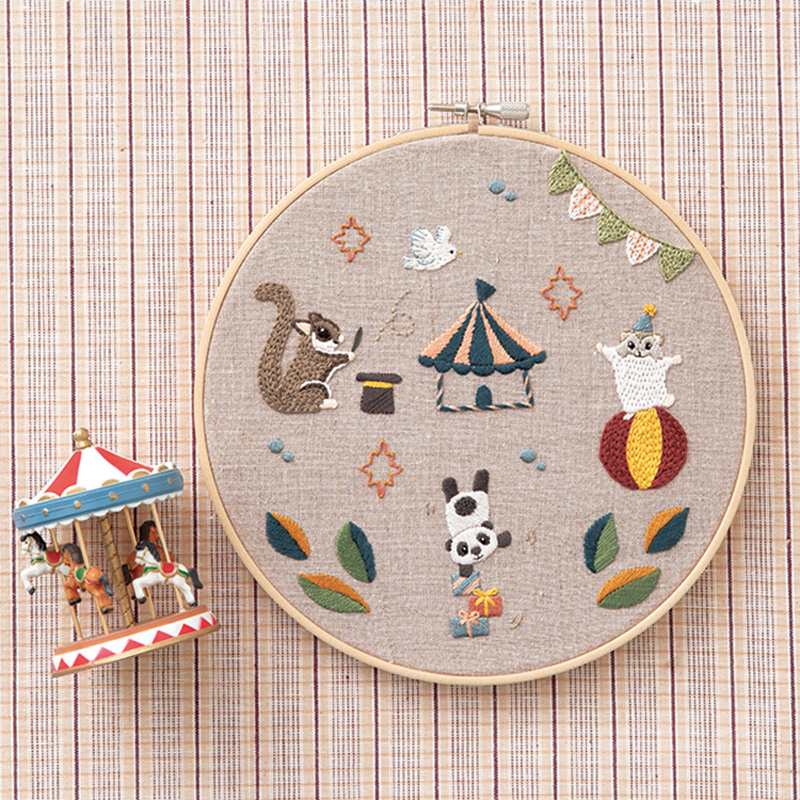 Chicchiさんの刺しゅう枠「サーカス」