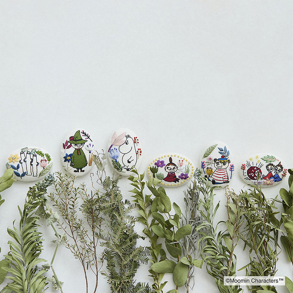 ムーミン ボタニカル刺しゅうブローチ おまとめセット