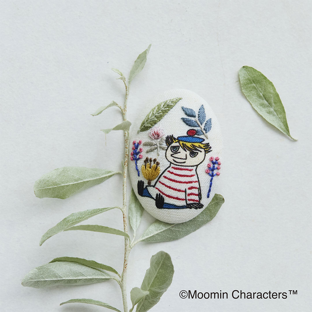 ムーミン ボタニカル刺しゅうブローチ〈トゥーティッキ〉