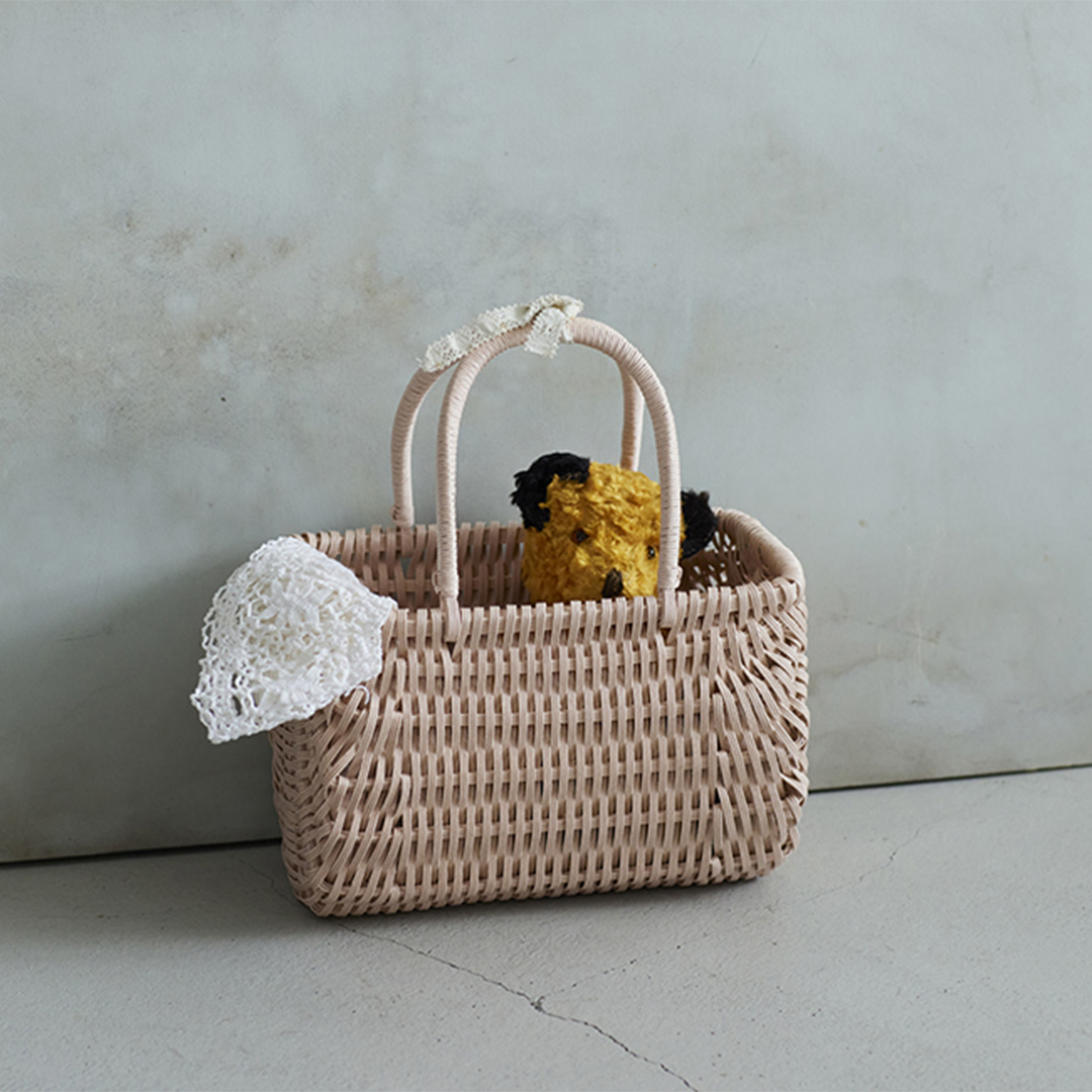 古木明美さんの 紙バンドで作る ポーランド風のマルシェかご