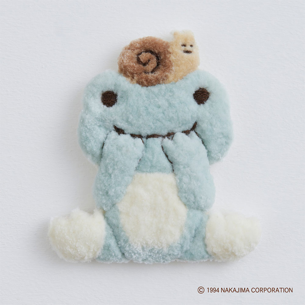 かえるのピクルス もこもこ刺しゅうブローチキット「かたつむりくん」