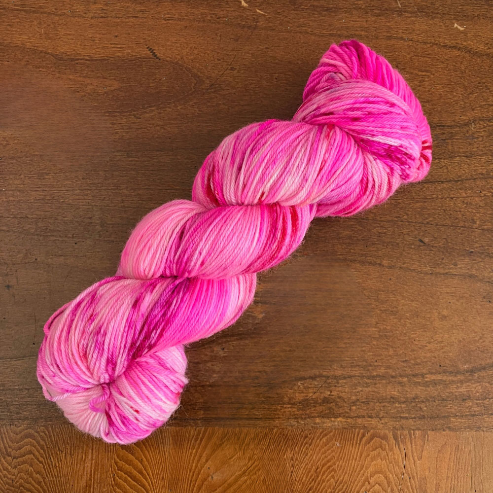 Hobby Wool 手染め ソックスヤーン 400m（マゼンタ）