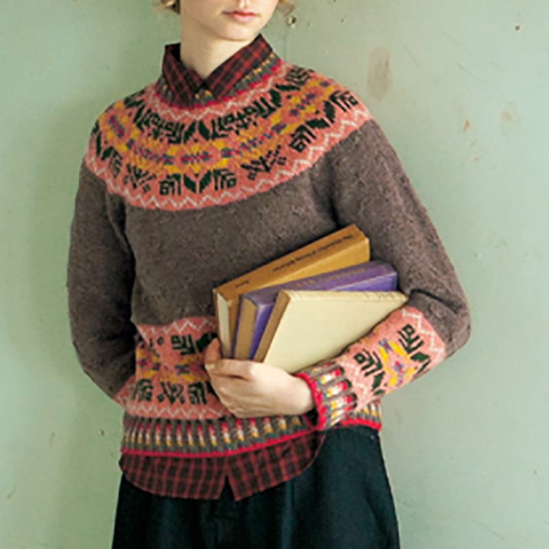 〈レシピ〉丸ヨークの編み込みセーター