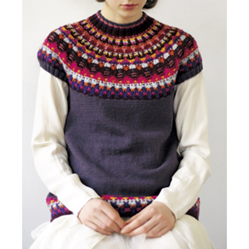 〈レシピ〉編み込み模様の丸ヨーク・プル（ボーヒュース）